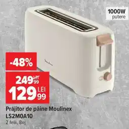 Carrefour Prăjitor de pâine Moulinex LS2M0A10 Ofertă