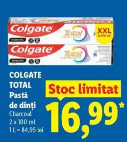 Lidl Colgate Total Pastă de dinți Charcoal Ofertă