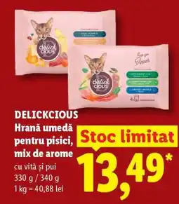Lidl DELCKCIOUS Hrană umedă pentru pisici, mix de arome Ofertă