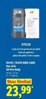 Lidl DOVE / DOVE MEN CARE Deo stick Ofertă