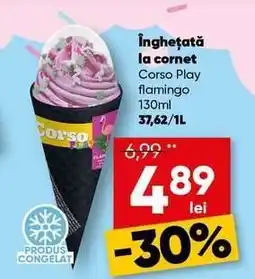 PROFI Înghețată la cornet Corso Play flamingo 130ml Ofertă