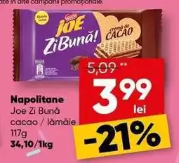 PROFI Napolitane Joe Zi Bună cacao / lămâie 117g Ofertă