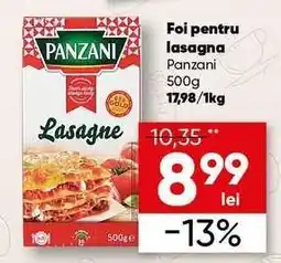 PROFI Foi pentru lasagna Panzani 500g Ofertă