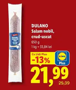 Lidl DULANO Salam nobil, crud-uscat Ofertă