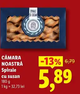 Lidl CĂMARA NOASTRĂ Spirale cu susan Ofertă