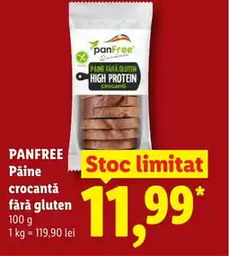 Lidl PANFREE Pâine crocantă fără gluten Ofertă
