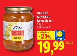 Lidl SAVORI DIN STUP Miere de tei Ofertă