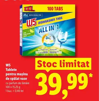 Lidl W5 Tablete pentru mașina de spălat vase Ofertă