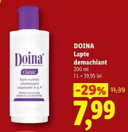 Lidl DOINA Lapte demachiant Ofertă