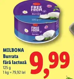 Lidl MIBONA Burrata fără lactoză Ofertă