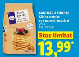 Lidl CONFISERIE FIRENZE Clătite proteice cu caramel şi unt sǎrat Ofertă