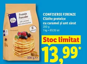 Lidl CONFISERIE FIRENZE Clătite proteice cu caramel şi unt sǎrat Ofertă
