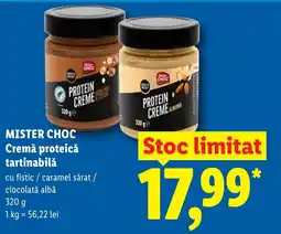 Lidl MISTER CHOC Cremă proteică tartinabilǎ Ofertă