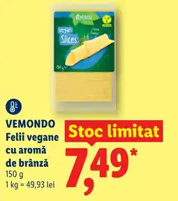 Lidl VEMONDO Felii vegane cu aromă de brânză Ofertă