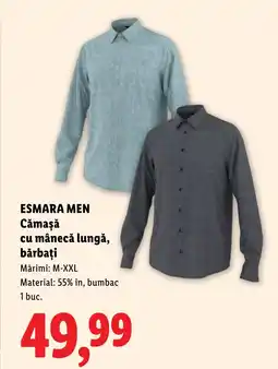 Lidl ESMARA MEN Cămașă cu mânecă lungă, bărbaţi Ofertă