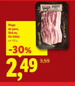 Lidl Piept de porc, fără os, fin feliat Ofertă