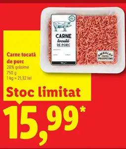 Lidl Carne tocată de porc Ofertă