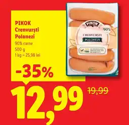 Lidl PIKOK Crenvursti Polonezi Ofertă