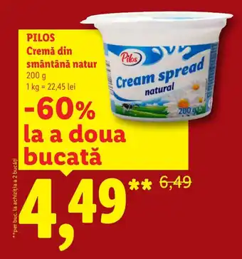 Lidl PILOS Cremă din smântână natur Ofertă