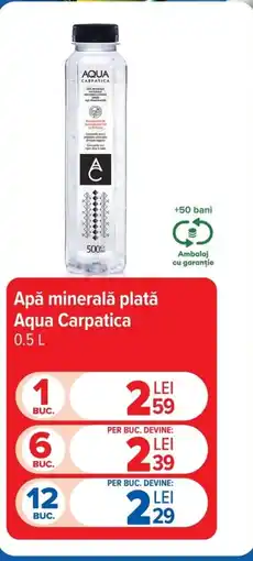 Carrefour Market Apă minerală plată Aqua Carpatica Ofertă