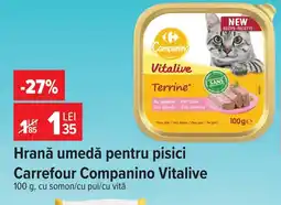 Carrefour Market Hrană umedă pentru pisici Carrefour Companino Vitalive Ofertă