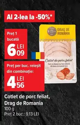 Carrefour Market Cotlet de porc feliat, Drag de Romania Ofertă