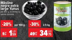Carrefour Market Măsline negre extra large Yunus Ofertă
