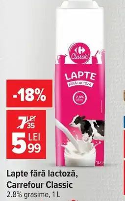 Carrefour Market Lapte fără lactoză, Carrefour Classic Ofertă