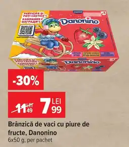 Carrefour Market Brânzică de vaci cu piure de fructe, Danonino Ofertă