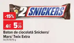 Carrefour Market Baton de ciocolată Snickers/ Mars/ Twix Extra Ofertă