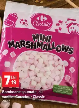 Carrefour Market Bomboane spumate, cu vanilie, Carrefour Classic Ofertă