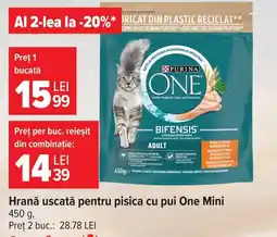 Carrefour Market Hrană uscată pentru pisica cu pui One Mini Ofertă