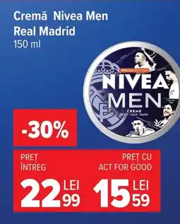 Carrefour Market Cremă Nivea Men Real Madrid Ofertă