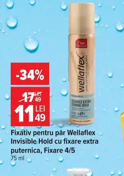 Carrefour Market Fixativ pentru păr Wellaflex Invisible Hold cu fixare extra puternica, Fixare 4/5 Ofertă