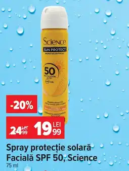 Carrefour Market Spray protecție solarăǎ Facială SPF 50, Science Ofertă