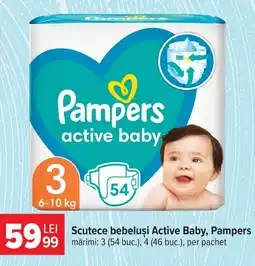 Carrefour Market Scutece bebeluşi Active Baby, Pampers Ofertă