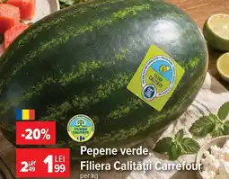 Carrefour Market Pepene verde, Filiera Calităţii Carrefour Ofertă