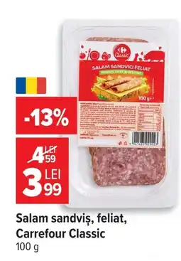 Carrefour Market Salam sandviş, feliat, Carrefour Classic Ofertă