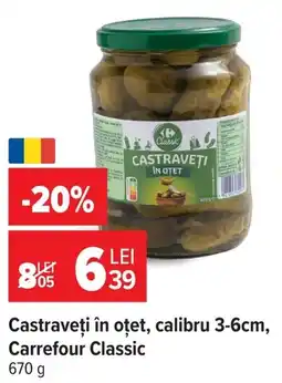 Carrefour Market Castraveţi în oțet, calibru 3-6cm, Carrefour Classic Ofertă