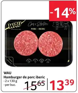 Selgros WAU Hamburger de porc iberic Ofertă
