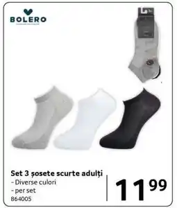 Selgros Set 3 șosete scurte adulți Ofertă