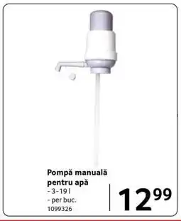 Selgros Pompă manuală pentru apă Ofertă