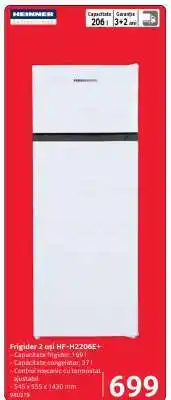 Selgros Frigider 2 uși HF-H2206E+ Ofertă