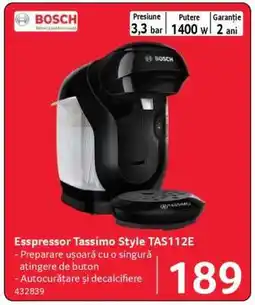 Selgros Esspressor Tassimo Style TAS112E Ofertă