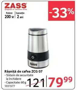 Selgros Râșniță de cafea ZCG 07 Ofertă