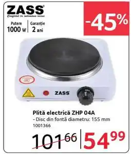 Selgros Plită electrică ZHP 04A Ofertă