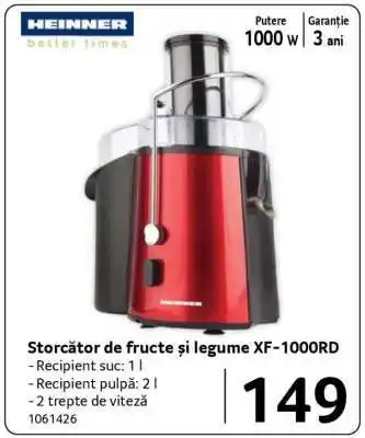 Selgros Storctor de fructe și legume XF-1000RD Ofertă