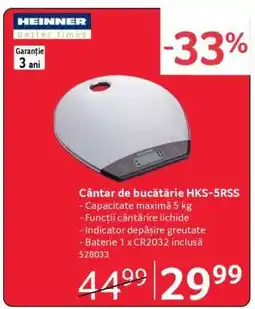 Selgros Cântar de bucătărie HKS-5RSS Ofertă