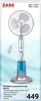 Selgros Ventilator cu pulverizare apă ZMF 02 Ofertă