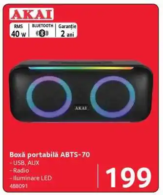Selgros Boxă portabilă ABTS-70 Ofertă